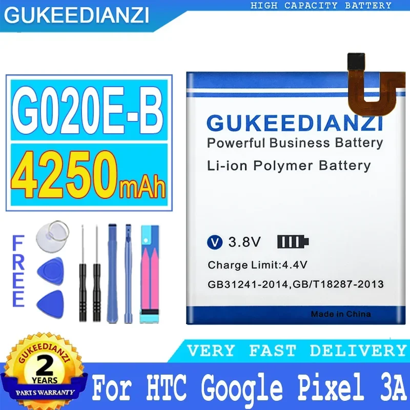 4250 мАч GUKEEDIANZI Сменный аккумулятор G020E-B для HTC Google Pixel 3A 3lite 3 Lite Big Power Bateria