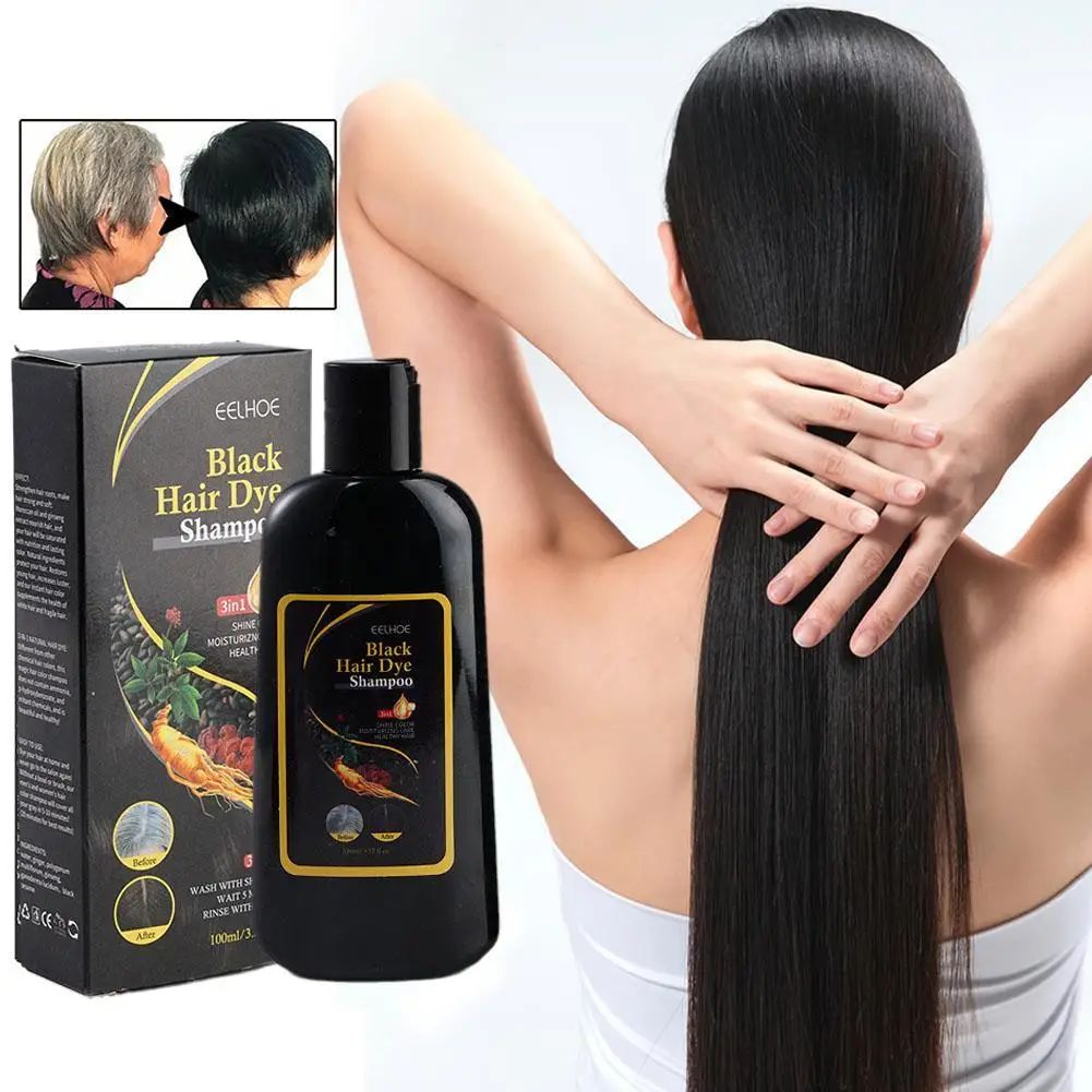 Dye Hair Shampoo Cream Organic Natural Fast Hair Dye Shampoo For Gray Semipermanent Hair