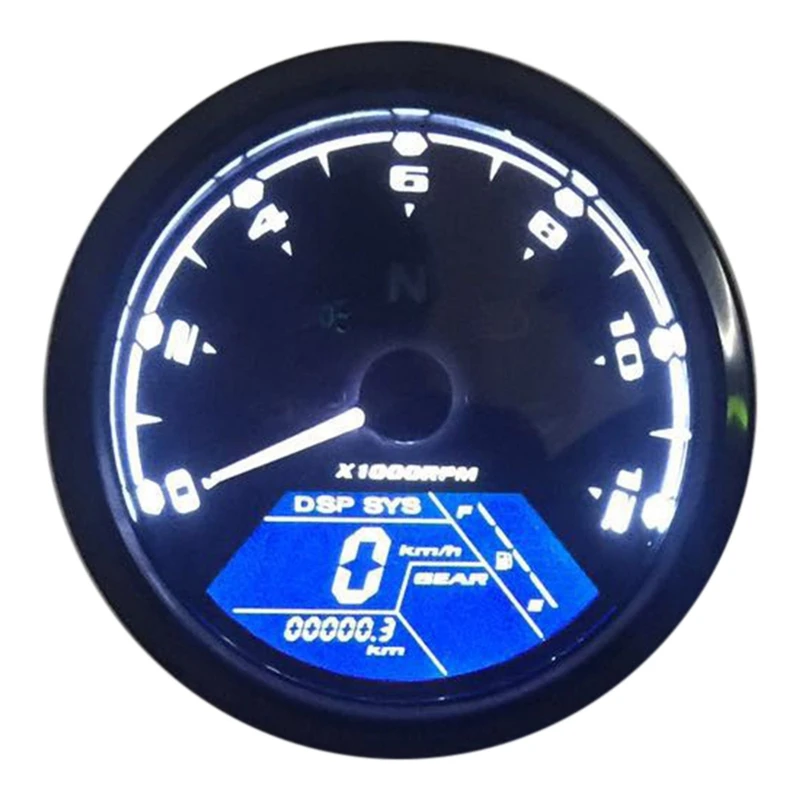 

8-18V Universal LCD Digital Tachometer Speedometer Odometer Motorcycle Motorbike 12000 RPM For 2,4 Cylinders Maximum Display 199