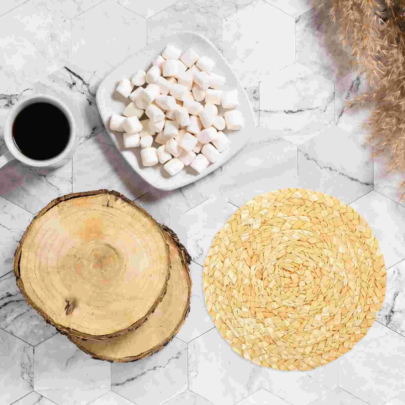 

Coastersdesk Table Coaster Coffee Drinks Office Woven Rustic Drink Farmhouse