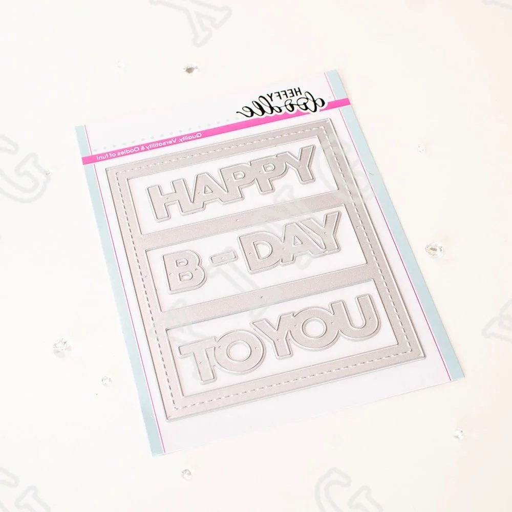 

Newest A2 Stitched Birthday Trio Metal Cutting Dies Scrapbook Decorate Embossing Craft Template Diy Greeting Card Handmade Molds