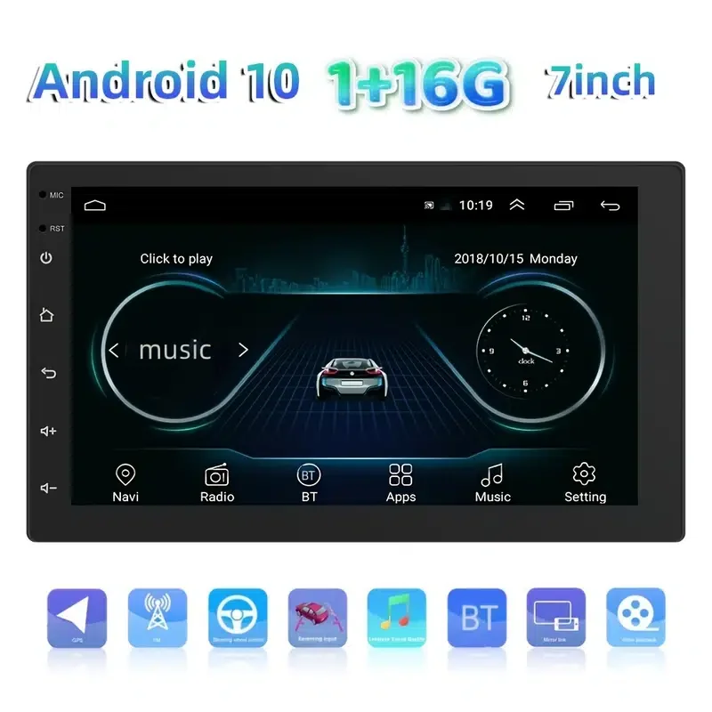

Single 1Din Android 10 Auto Radio, Mit GPS Navigation WIFI FM MP5 Player
