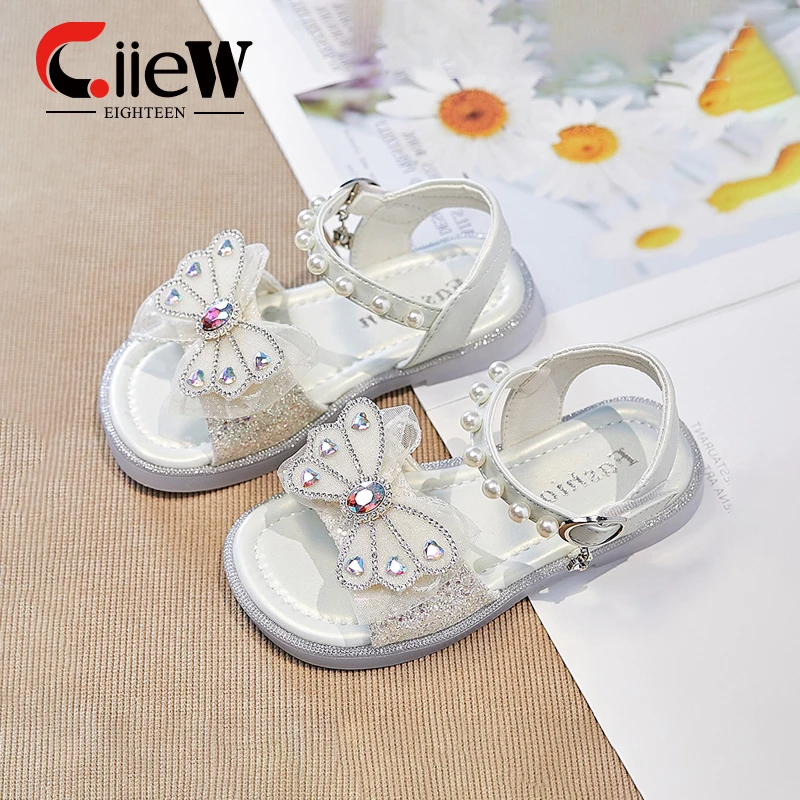 

Size 23-36 Sparkly Princess Shoes Good-looking Girls Sandals Butterfly Sweet Dress Shoes Comfortable Shoes for Kids zapatos niña