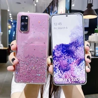 glitter star sequin case for samsung galaxy s22 s21 s20 fe s10 note 20 ultra 10 plus a73 a53 a72 a52 a52s a32 a13 silicone cover