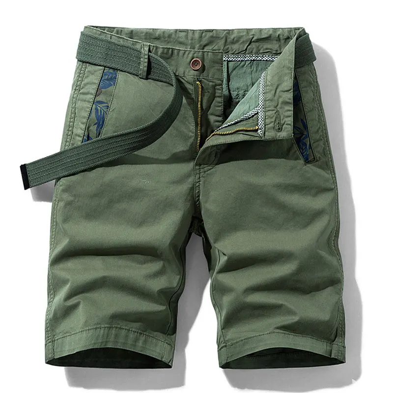 

Мужские летние шорты, повседневные шорты-карго в стиле милитари, однотонные хлопковые тактические Короткие брюки до колена, мужские брюки, джоггеры