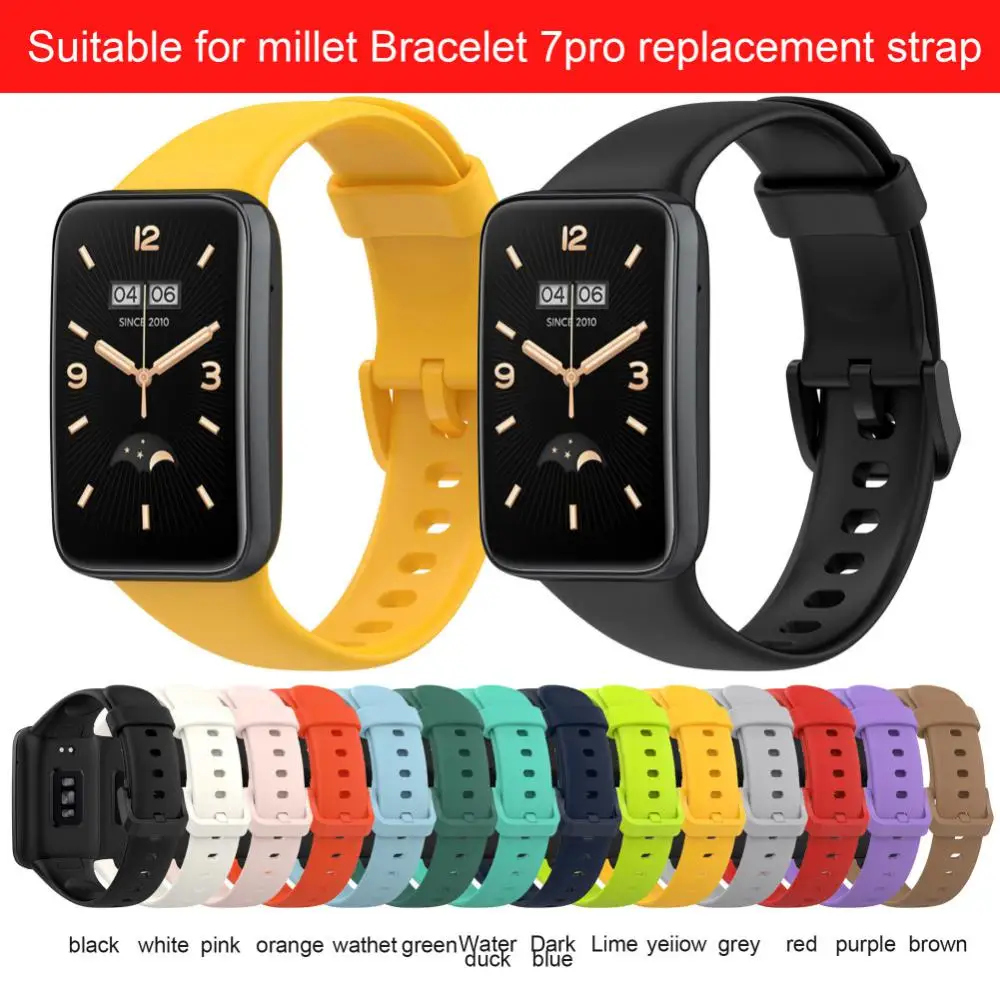 

Sport Bracelet Silicone Strap Strap Accessories Correa Bracelet Smart Replacement Watchband For Mi Band 7 Portable Wristband