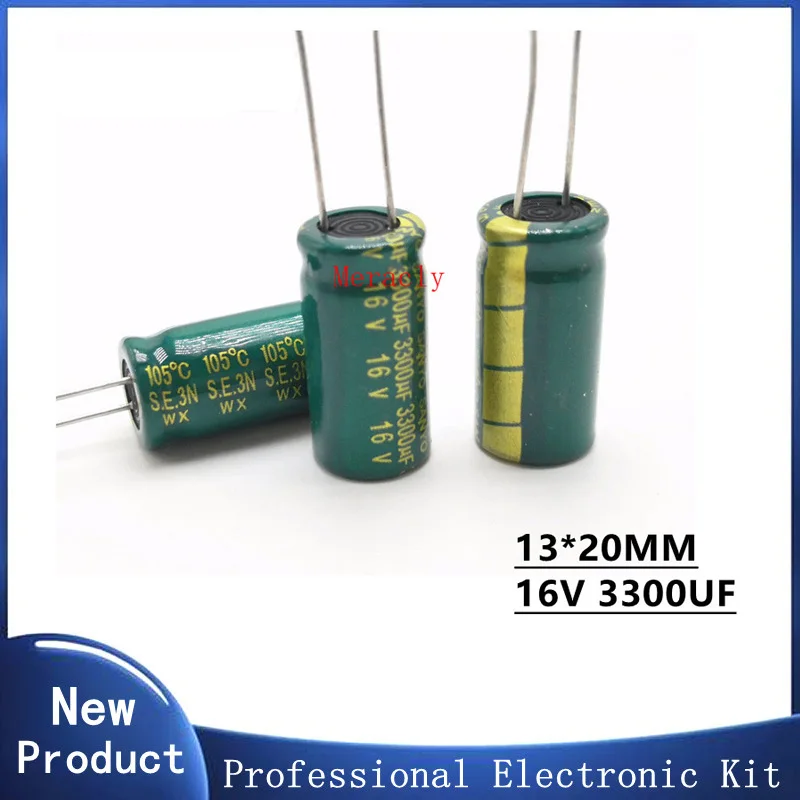 

16V 3300UF 20% High frequency and low impedance in-line aluminum electrolytic capacitors long life Brand new authentic