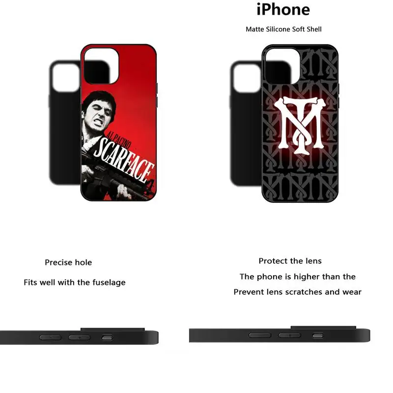 

Scarface Godfather Tony Montana Phone Case Shockproof Case Soft For Iphone 6 6s 7 8 Plus Xr X Xs 11 12 13 Mini Pro Max