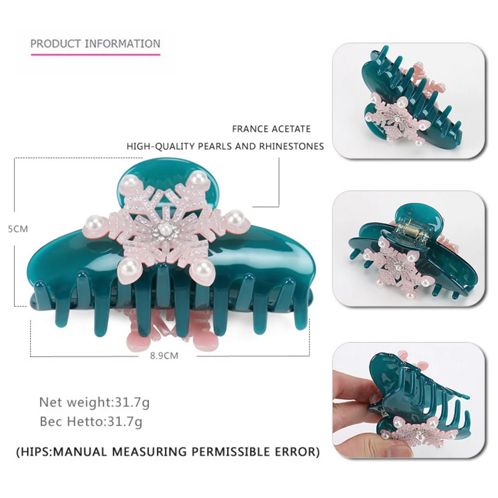 Классический снежный зажим для волос женщин и девочек ювелирные изделия ручной