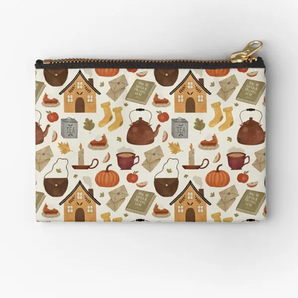 

Autumn Cottage Days Zipper Pouches Pocket Cosmetic Key Wallet Underwear Packaging Coin Socks Bag Panties Women Pure Storage