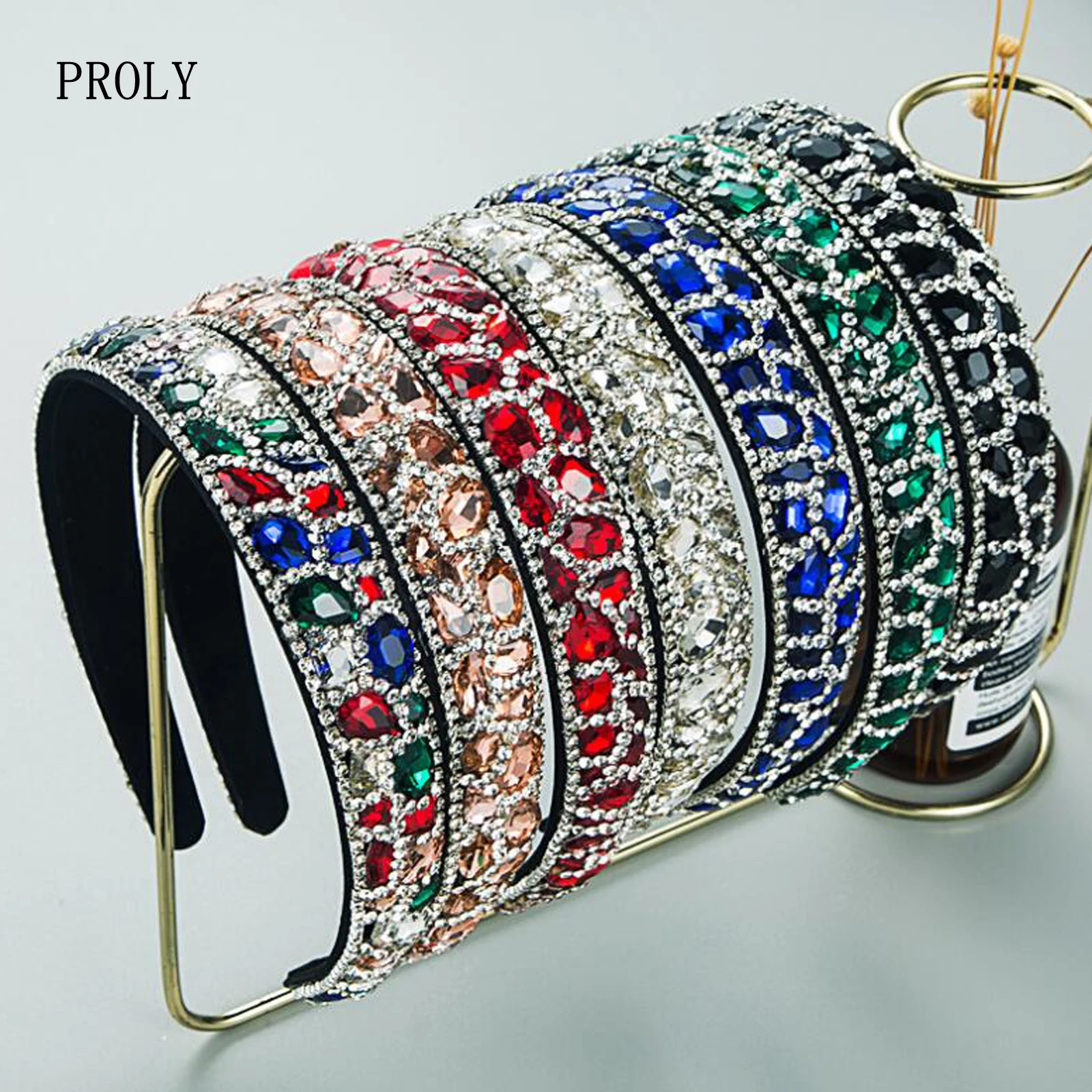 

Женская повязка на голову с кристаллами, в стиле барокко