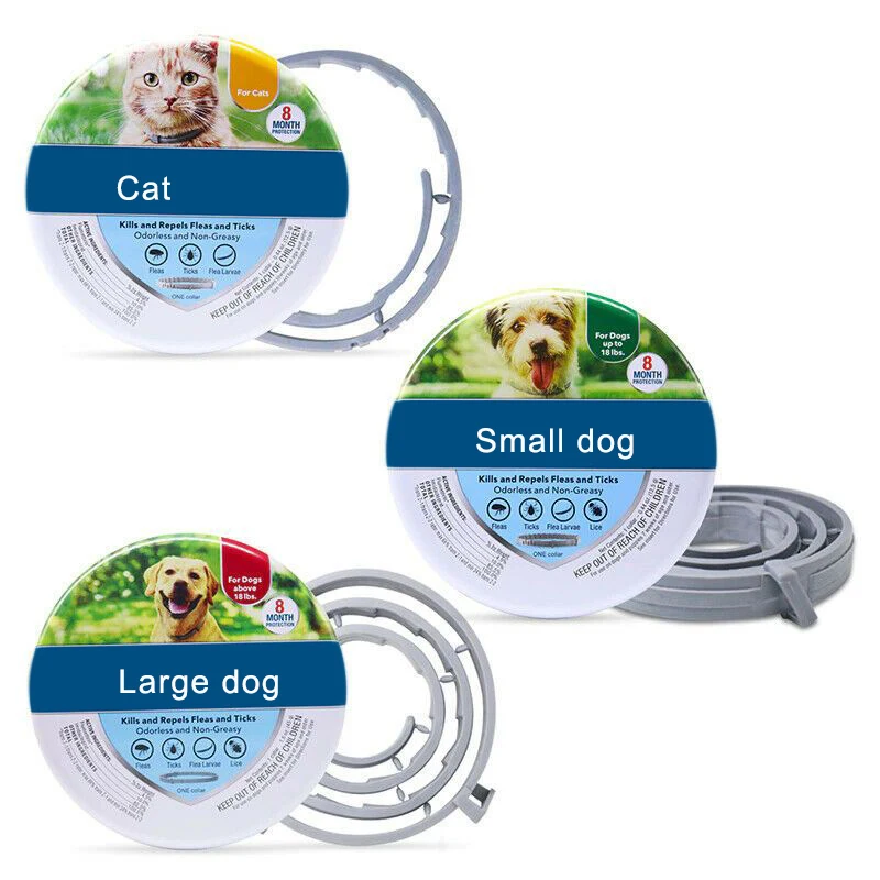 

Flea and Tick Collar for Dogs, 8-Month Flea and Tick Collar for Large Dogs Over 18 Pounds, Flea Collar for Small Dogs Cats