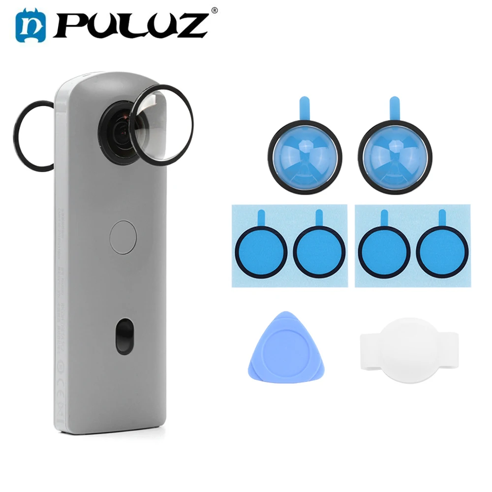 Фото Защитная крышка PULUZ для объектива RICOH Theta SC2/S/V, Защитная крышка для защиты от столкновений для Ricoh Theta SC2 360, аксессуары №1