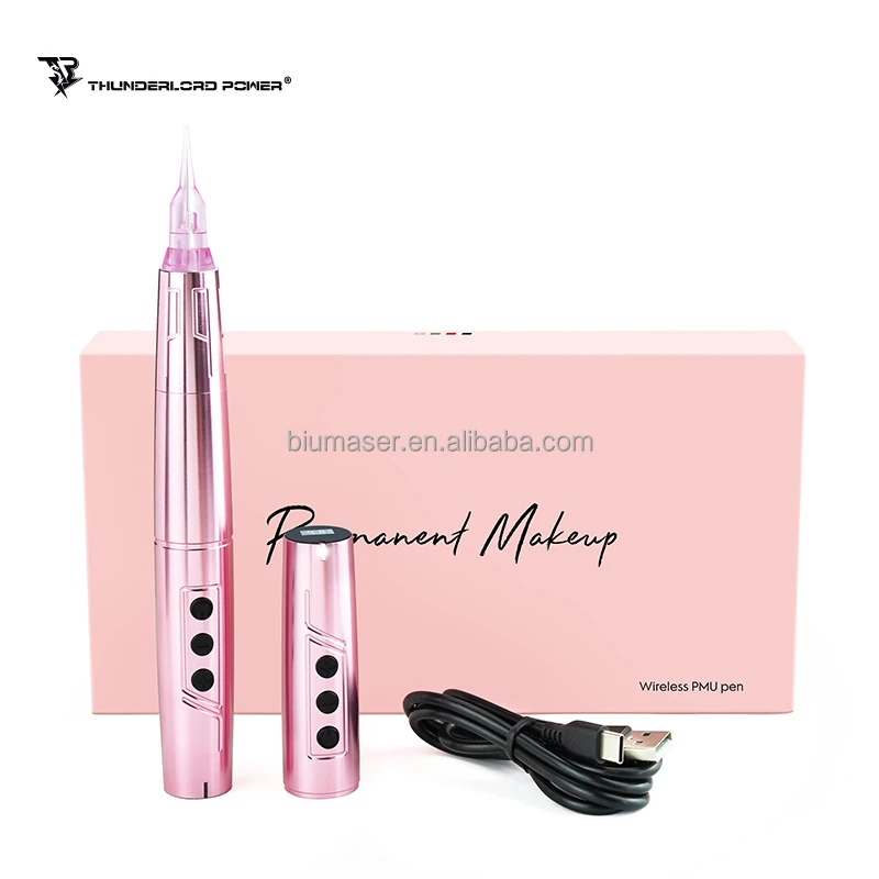 

Powerful Low Noise PMU Machine Wireless Tattoo Pen Eyebrows Tattoo Machine Full Package Permanent Makeup Machine
