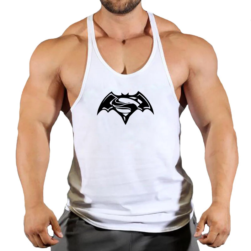Bat Brand Man Workout Casual Sportswear Stringer Clothing Bodybuilding Singlets Fitness Vest Men's Tank Top Muscle Sleeveless