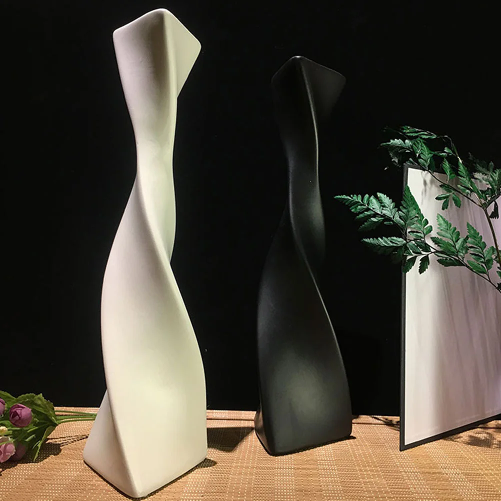 

Vase Ceramic Flower Floral Porcelain Decorative Simple Home Arrangement Modern Holder Dry Vintage Table