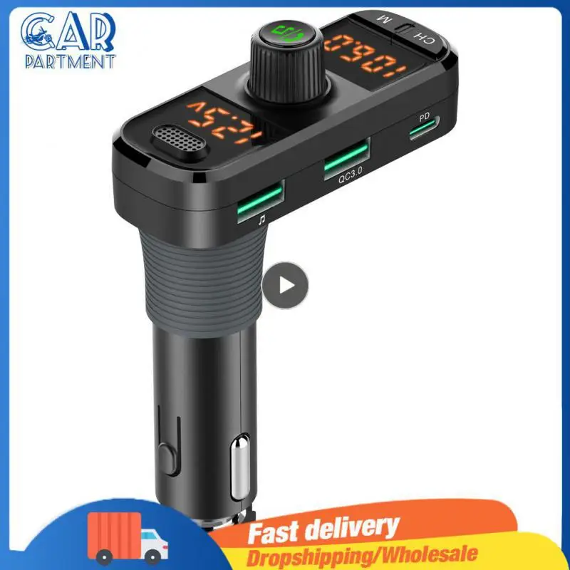

Car Bluetooth Mp3 Bc70 Handsfree Mobile Phone Charger Pd Fast Charge Universal Multifunctional Dual Display Car Charger