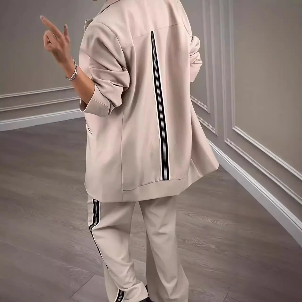 Женские элегантные комплекты брюк в винтажном британском стиле повседневные