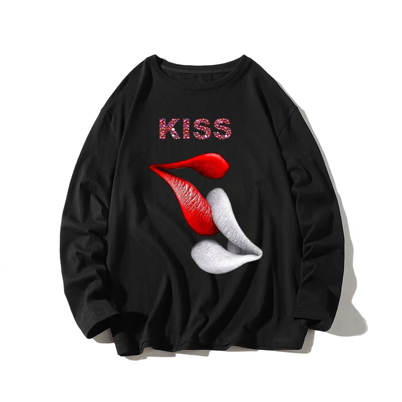 

2023 Summer Fashion Oversized Cotton T Shirt For Men Fun Print Man Long Sleeve Tees Brand Tops Men's Clothing Free Shipping