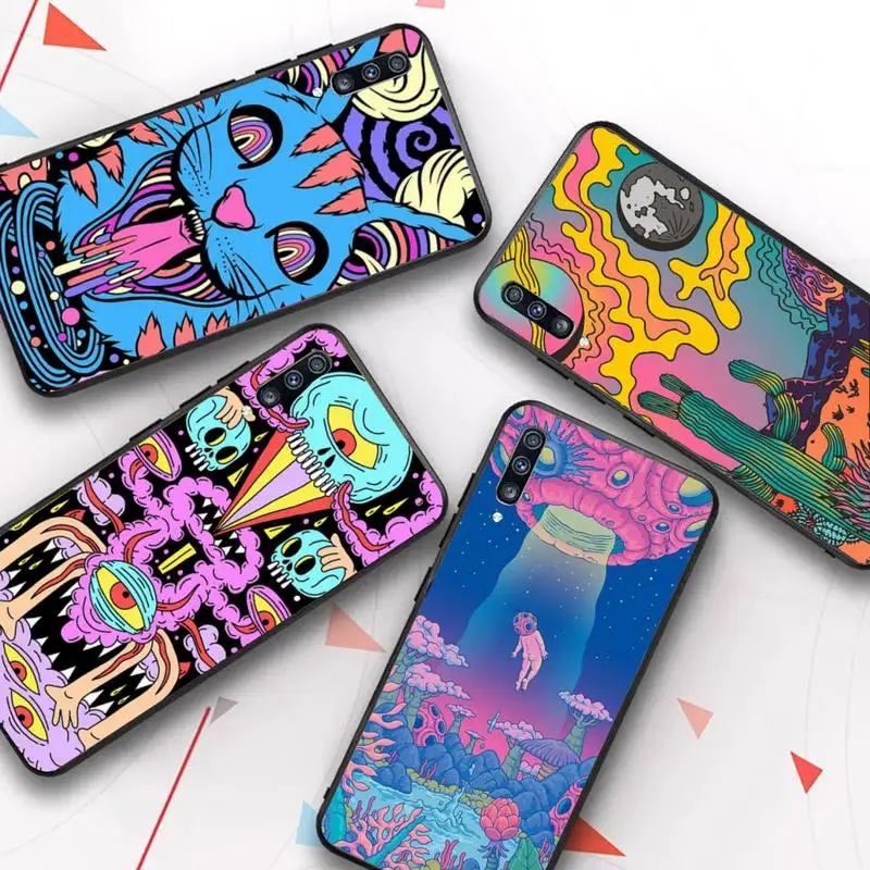 

Colourful Psychedelic Trippy Art Phone Case for Samsung A51 A30s A52 A71 A12 for Huawei Honor 10i for OPPO vivo Y11 cover