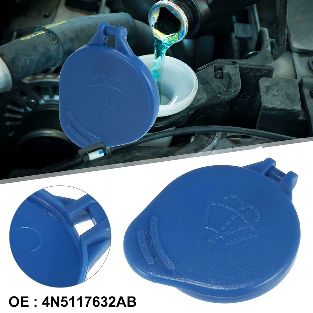 

4N5117632AB Крышка Резервуара жидкости для омывателя лобового стекла для Ford Focus 2004-2014 синяя для замены сломанной или отсутствующей крышки резерв...