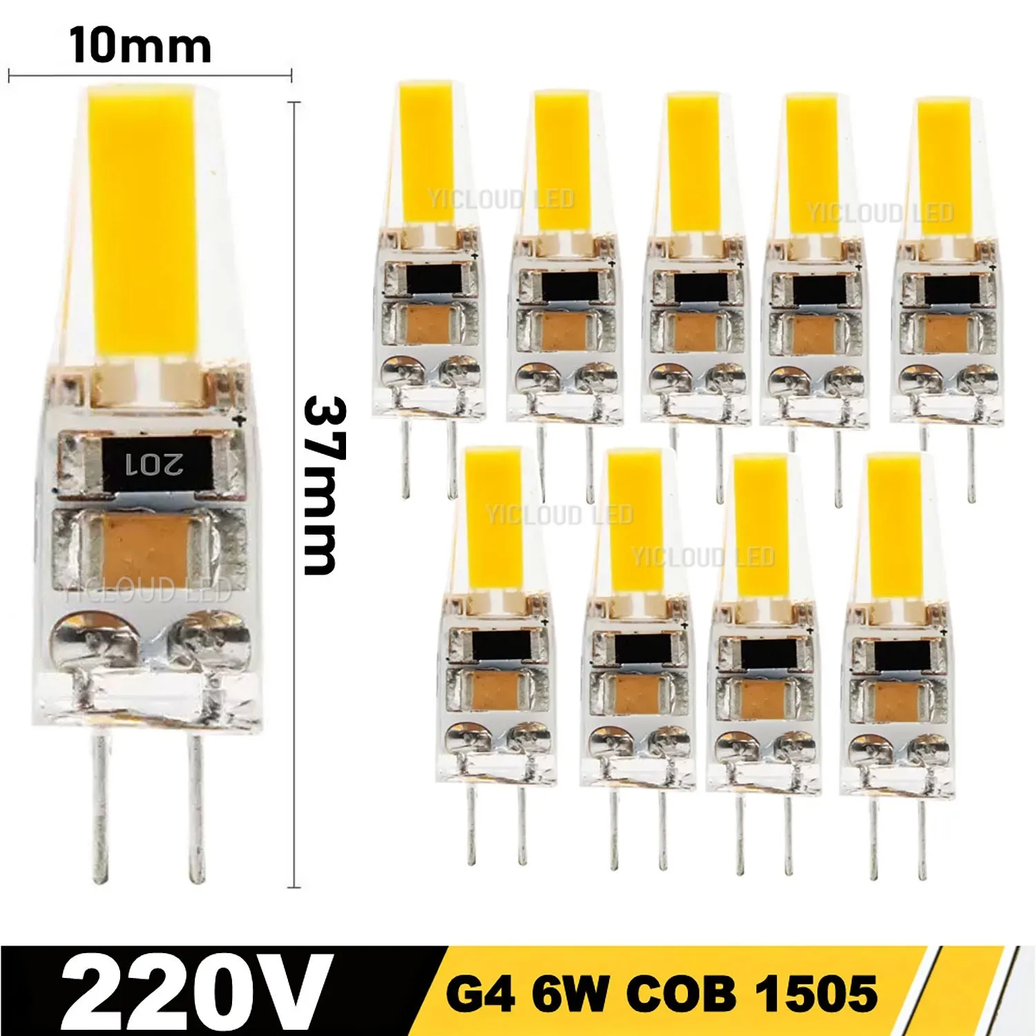 

Светодиодные лампы G4 COB 6-9 Вт 10 шт