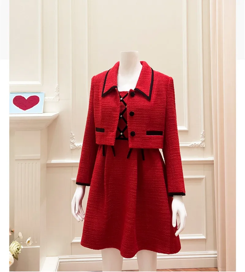 Lingzhiwusis французский винтажный красивый уникальный Блейзер платье комплект топ