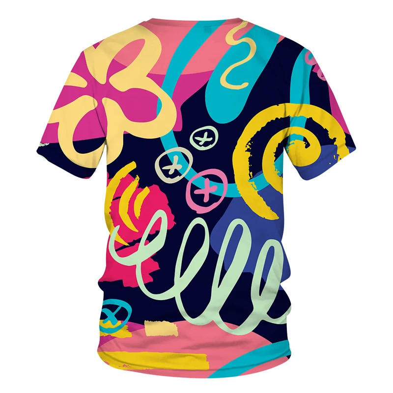 Футболка мужская с 3D-принтом дышащая тенниска оверсайз короткими рукавами