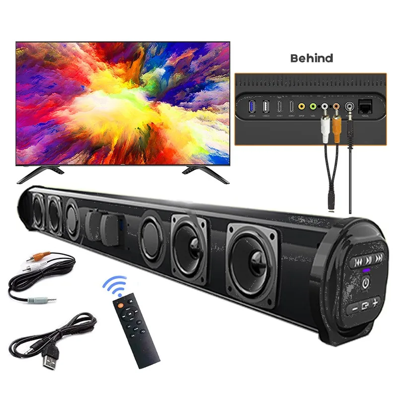 

Wireless Bluetooth Sound Bar Speaker System Surround Stereo Home Theater TV Projector Super Power Speaker BS-10 BS-28A BS-28B