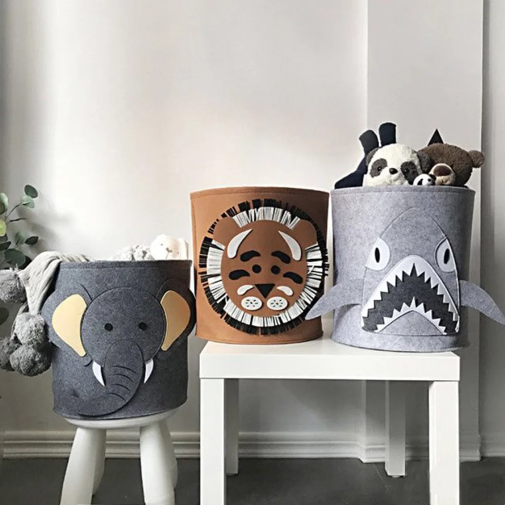 Kawaii Хлопковая Корзина Для Хранения Складной Органайзер Игрушек Одежды Обуви