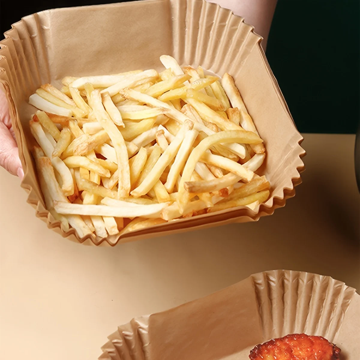 Одноразовая бумажная фритюрница с антипригарным покрытием 30/50/100 шт. для выпечки