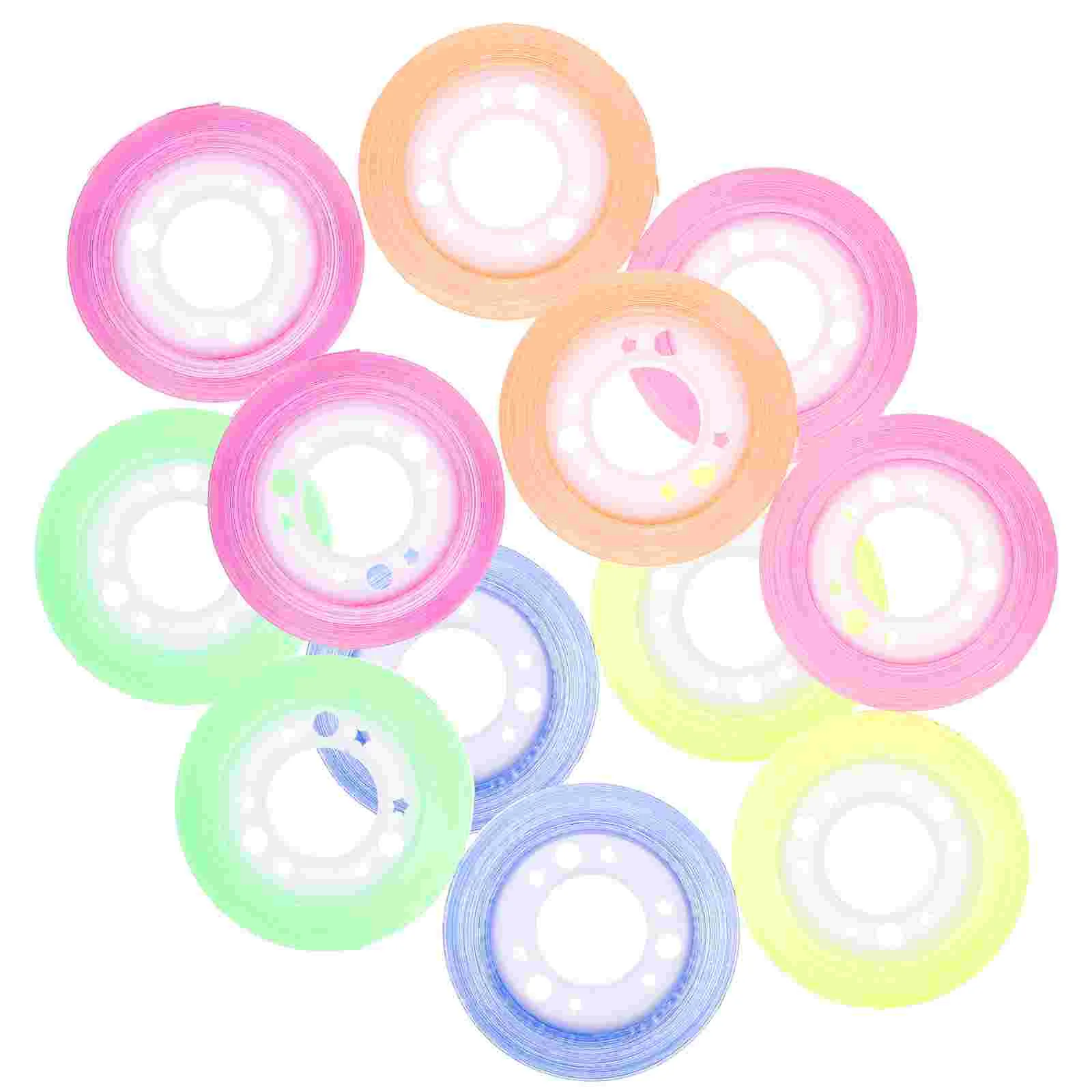 

12 Rolls Practical Interesting Wear-resistant DIY Colored Tapes Adhesive Colorful Tapes for Gift Kids Home