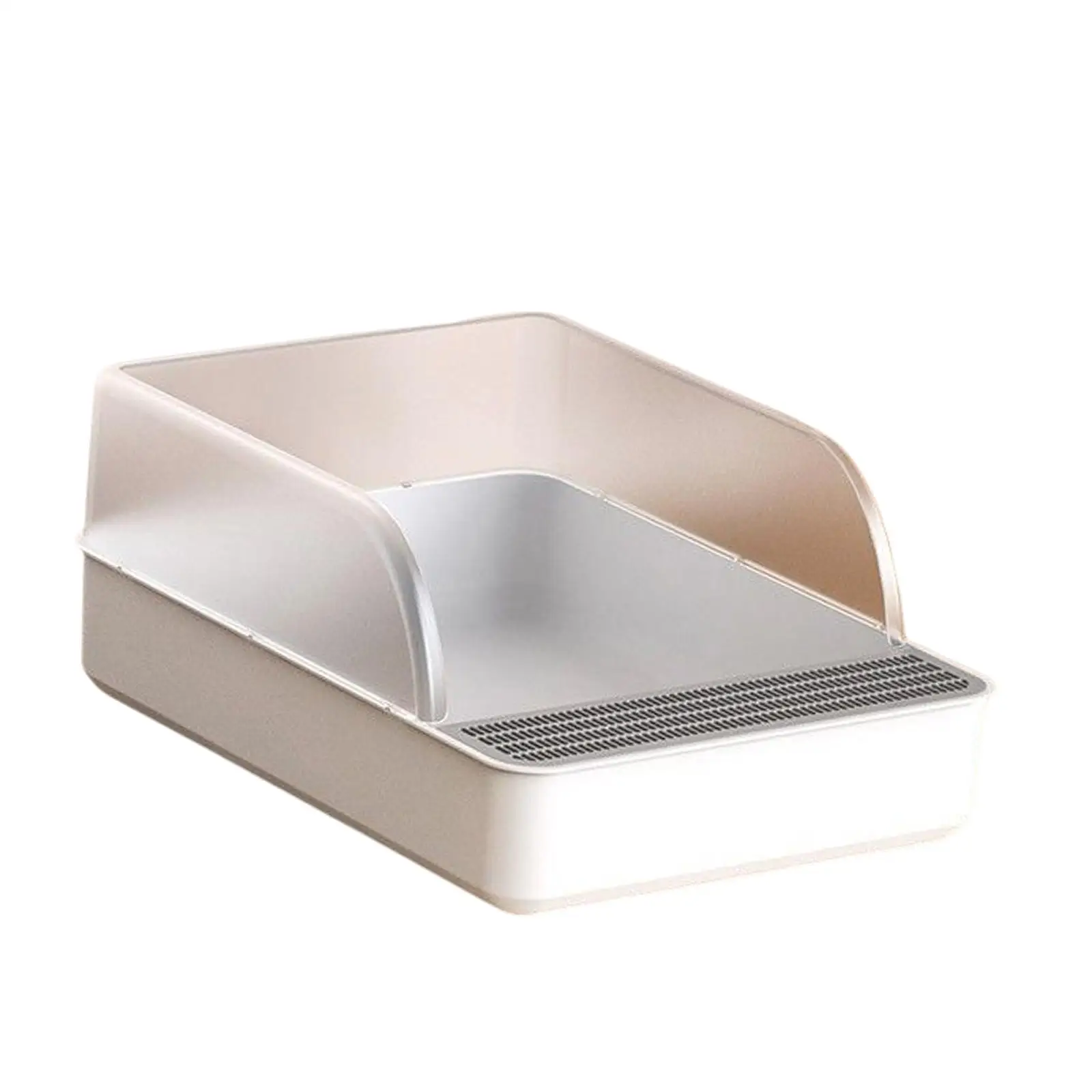 With High Sided Rim Deep Toilet Kitty Litter Pan Sifting Litter Box Pet Litter Tray For Pet Supplies Travel