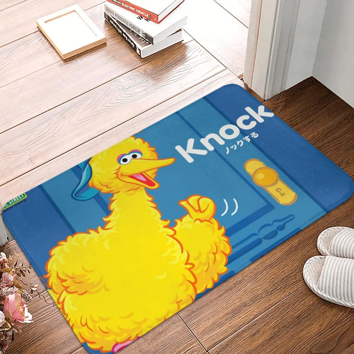 

Big Bird Non-slip Doormat Kitchen MatSesame Street Balcony Carpet Entrance Door Rug Bedroom Decorative