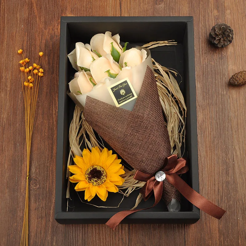 

Artificial Rose Floral Scented Bath Soap Flower Petals,Plant Essential Oil Soap Gifts for Valentine Day Anniversary Wedding