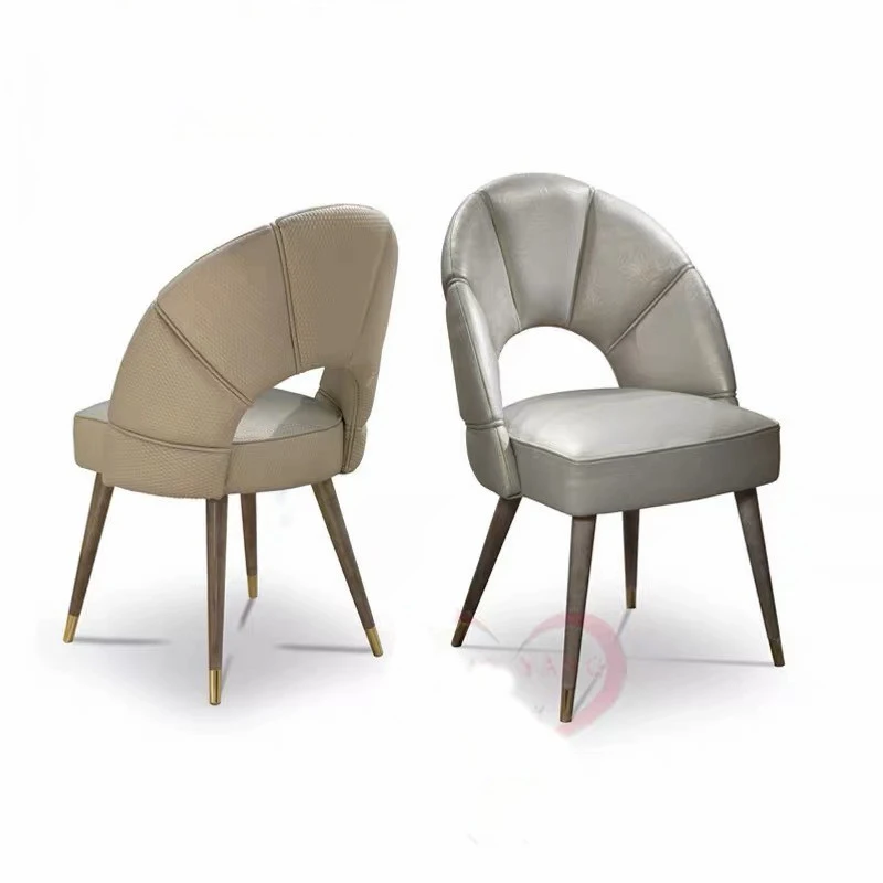 Мебель для виллы столовой гостиной кожаный обеденный стул с обивкой