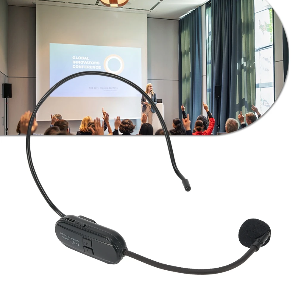 

New Wireless Microphone Headset with Cardioid Polar Pattern Condenser Mic (50m Range) For Outdoor Live and Web Podcasts