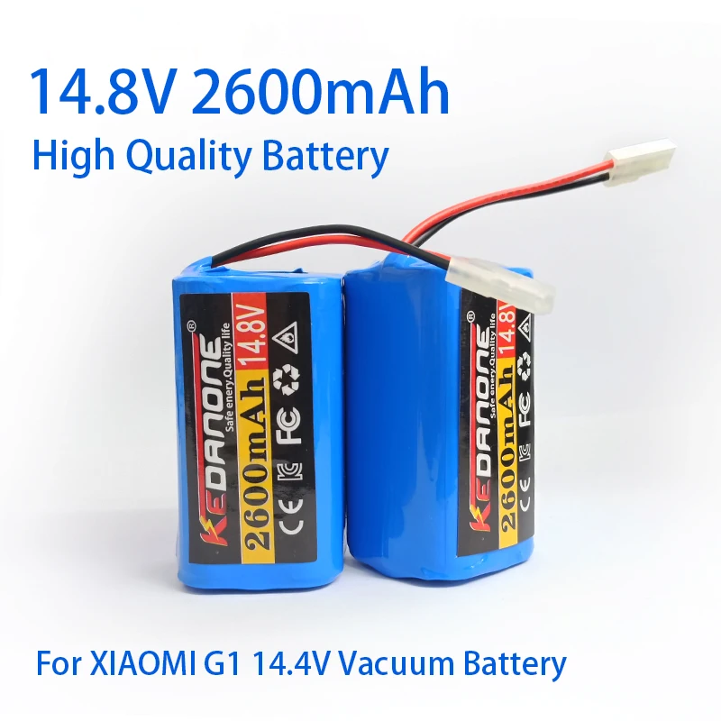 

New 4S1P 18650 14.8V 2600mAh Lithium Battery Pack,For XIAOMI MIJIA Robot Vacuum-Mop Essential G1 MJSTG1 R30 R35,SKV4136GL