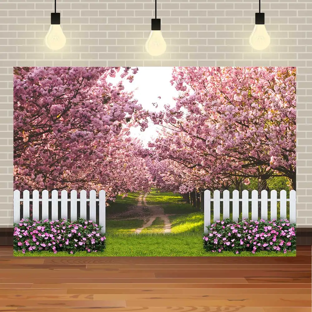 

Весенний цветок, пасхальные вишневые цветы SeekPro, сказочный лес, баннер для детского дня рождения, фотография, фон для фотосъемки