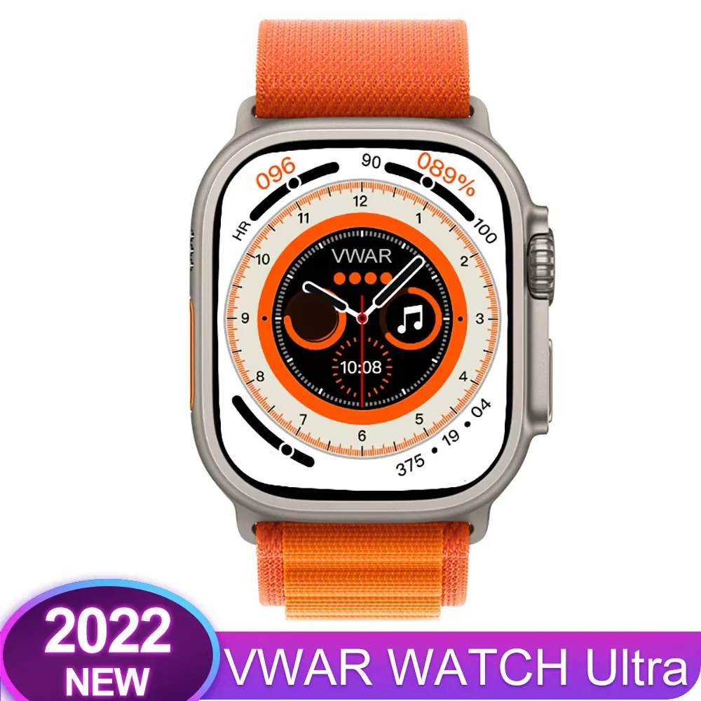 

Новинка 2022, Смарт-часы VWAR серии 8, Смарт-часы iwo с поддержкой беспроводной зарядки, совместимые с телефонами Android и Apple