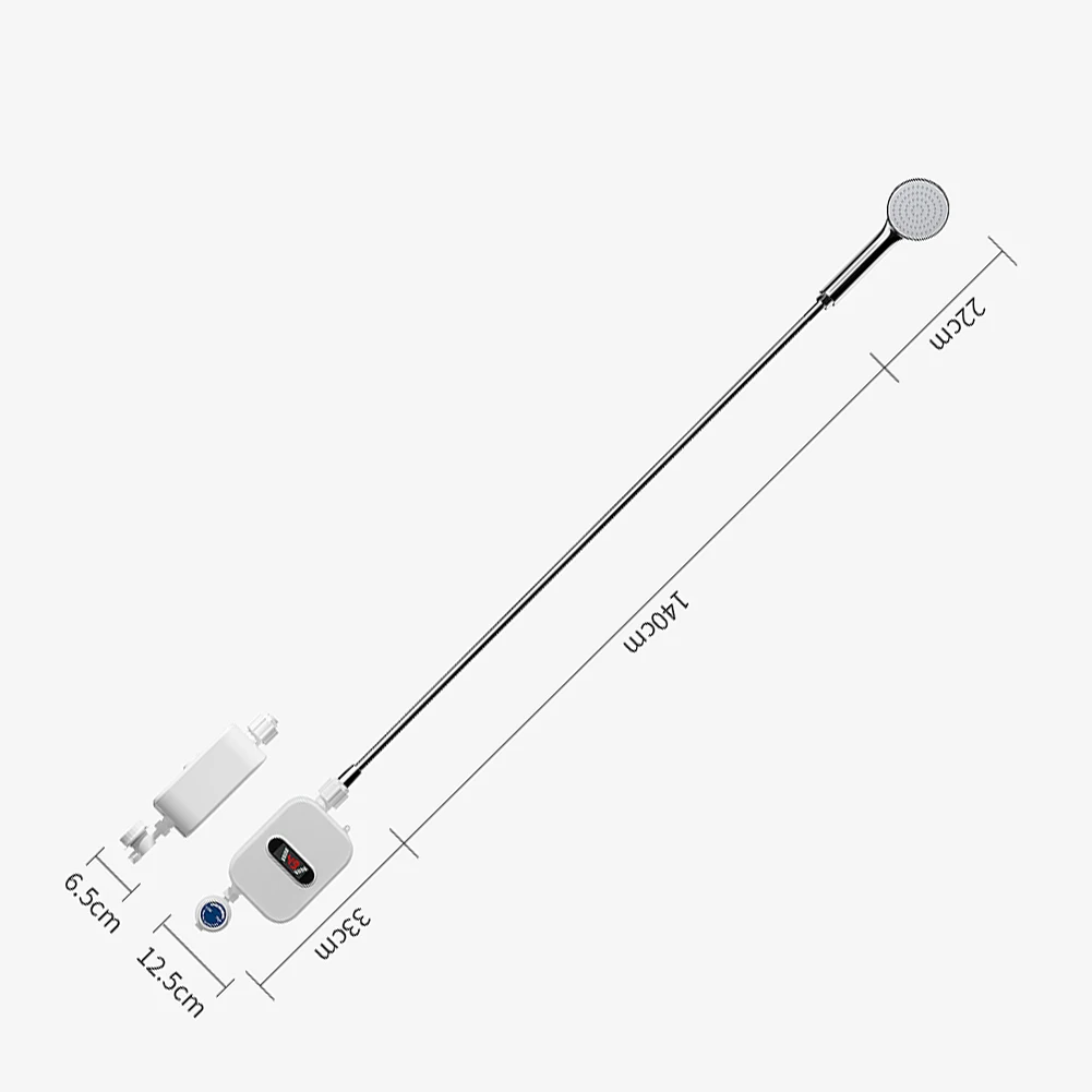 3500w mini tankless lcd digital water heater instant waterproof hot faucet kitchen heating thermostat intelligent energy saves free global shipping