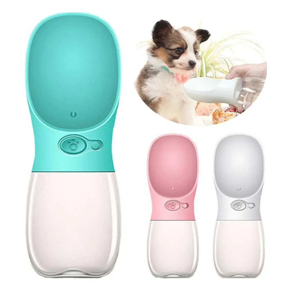 

350ml Dog Water Bottle Outdoor Portable Pet Drinking Water Feeder Bowl Cat Food Feeding Travel Walking for Small Large Dog Puppy