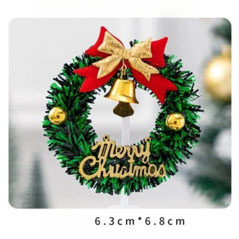 

Net Red Grass Circle Leaf Bell Gift Bag Theme Cake Decoration Plugin Christmas Tree Old Man Snowman Ornament