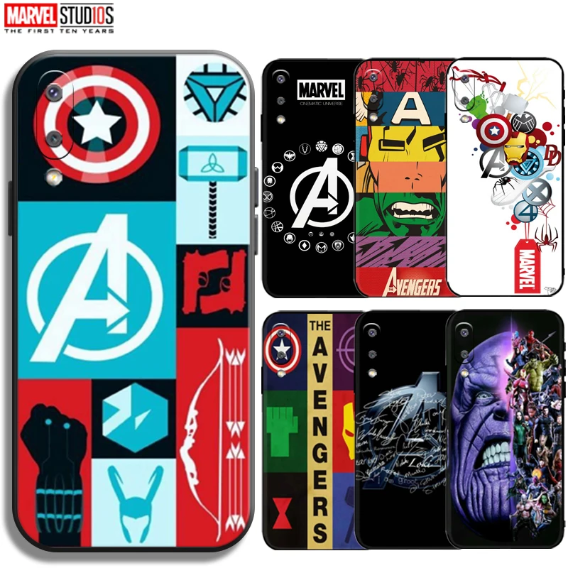 

Marvel Avengers Logo Phone Case For Samsung Galaxy M02 M02s Coque Funda Soft TPU Bumper Back Silicone Cover Carcasa