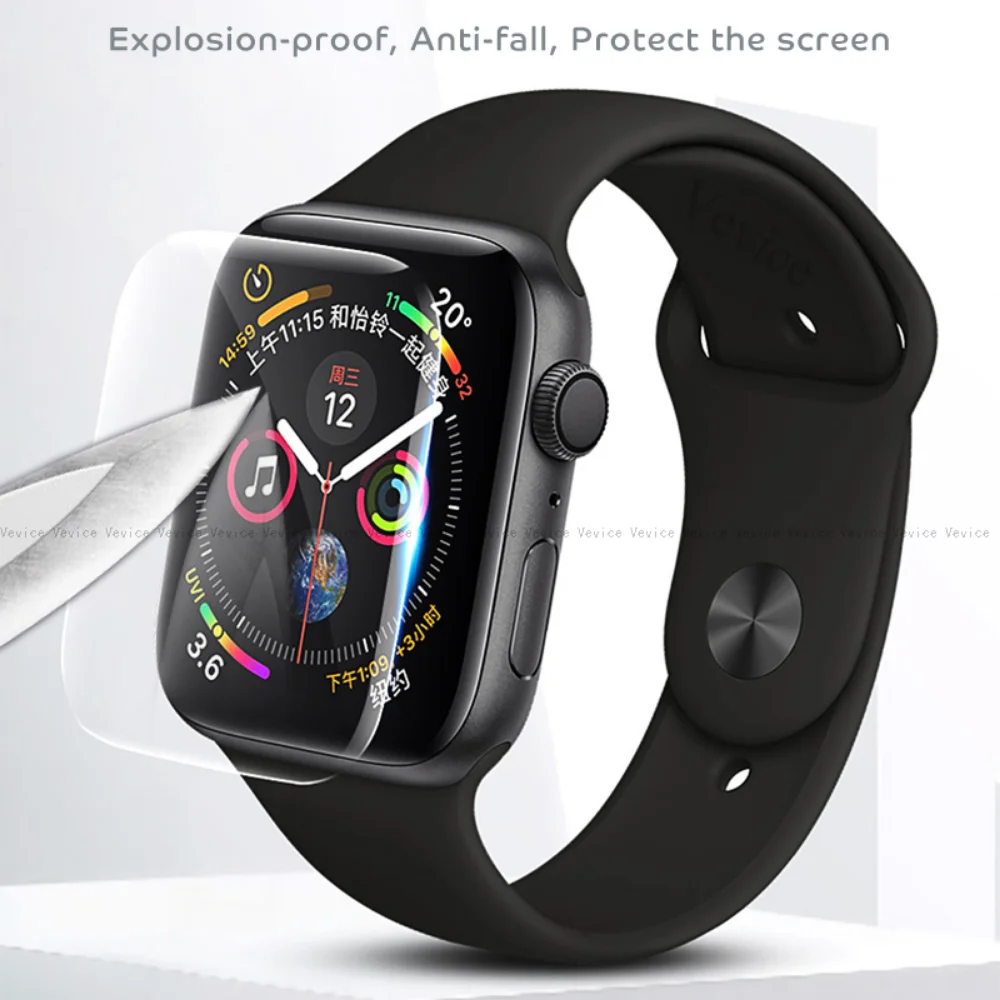 Screen Protector For Apple Watch 44mm 40mm 42mm 38mm 9D Hydrogel Film Tempered Glass iWatch Series 6/5/4/3 Protective Glass Film