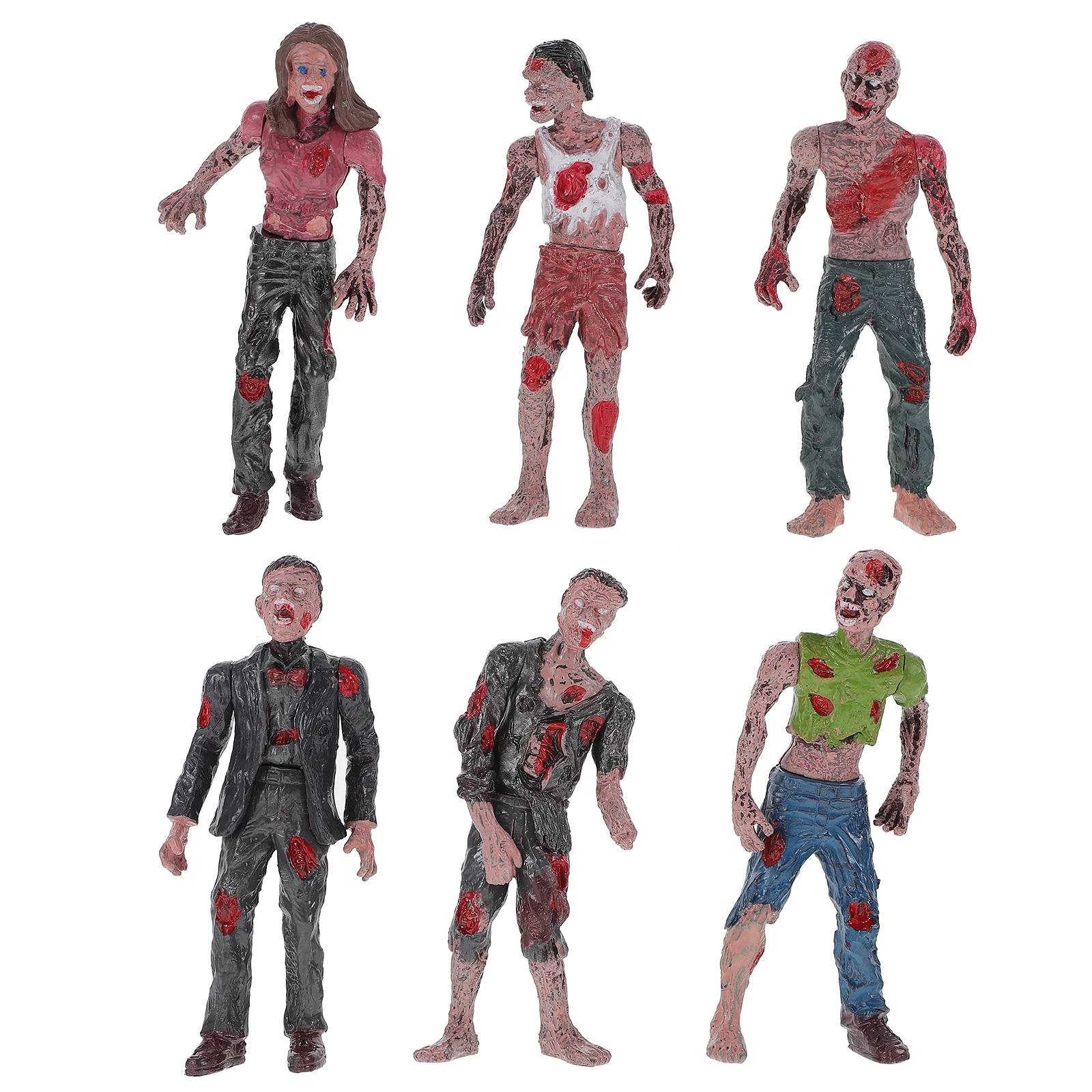 

Dolls Action Figures Toys 6Pcs- Terror Toys Action Joints Miniature Model Walking Dead Corpse- Gift for Decorating Rooms, Desk,