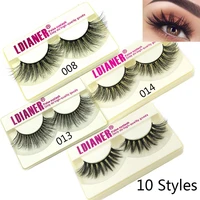 1pair 3d faux mink hair false eyelashes wispies thick long multilayers eye lashes makeup tools cruelty free