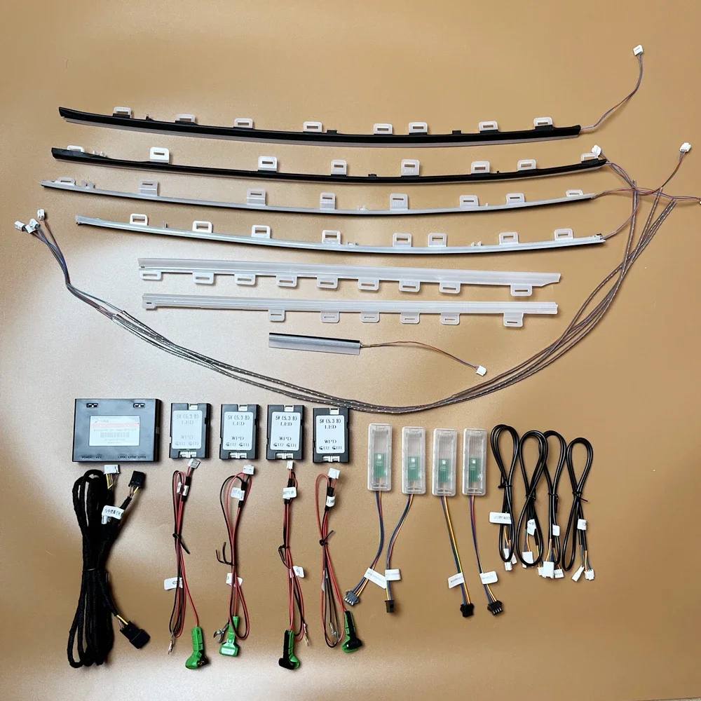 

Автомобильный светодиодный 11-цветный окружающий свет для BMW G30, дверная световодная панель, красочный экран, атмосферная лампа управления, оригинальная установка