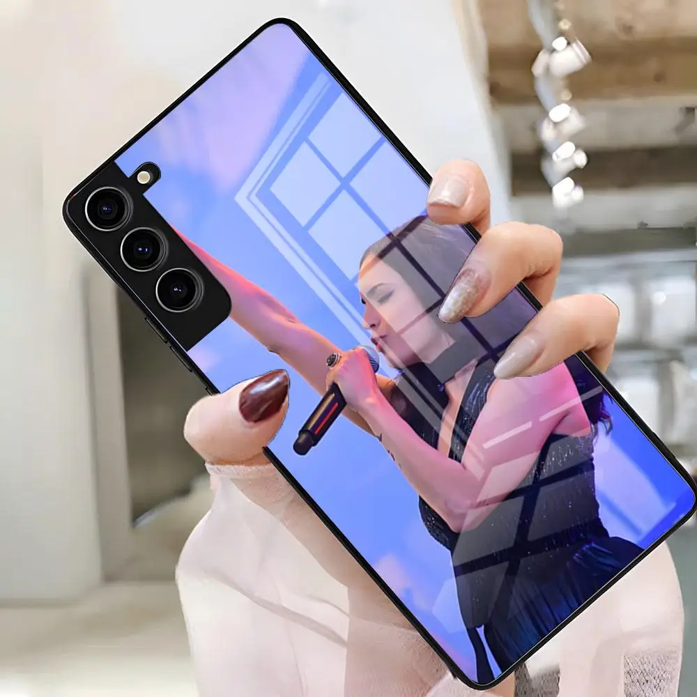 Фото Чехол для телефона S-Sofia Carson для Samsung S26 S25 Plus S20 S20 Plus S22 Ultra S23 FE S21 Plus S21 Ultra, стеклянный чехол №3