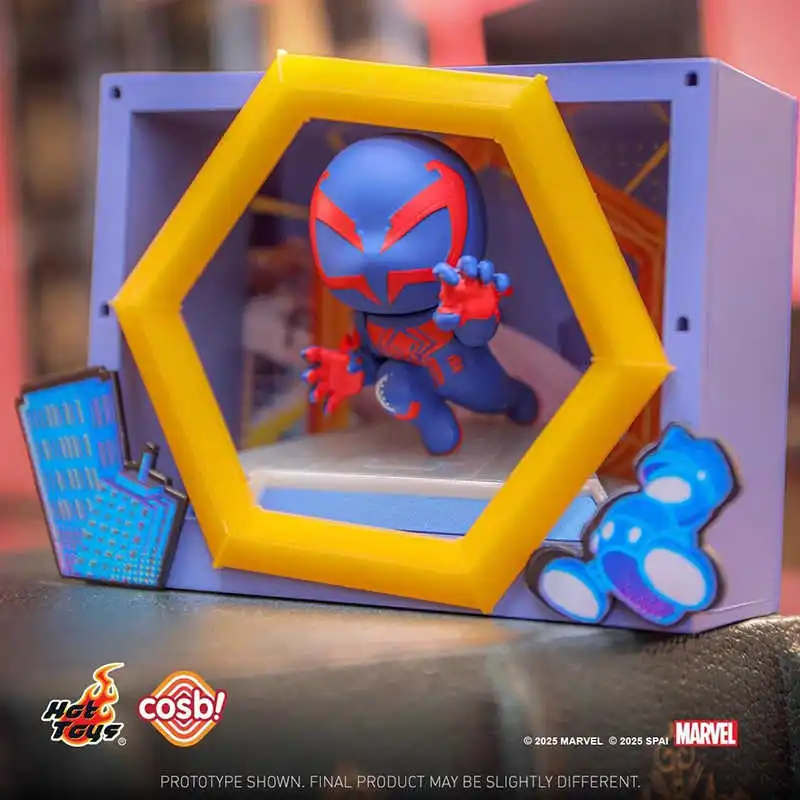Фото New Original Hottoys Spider Man Blind Box  Across The Spider Verse Cosbi Scene Mystery Box Spider Punk Anime Figures Gift №3